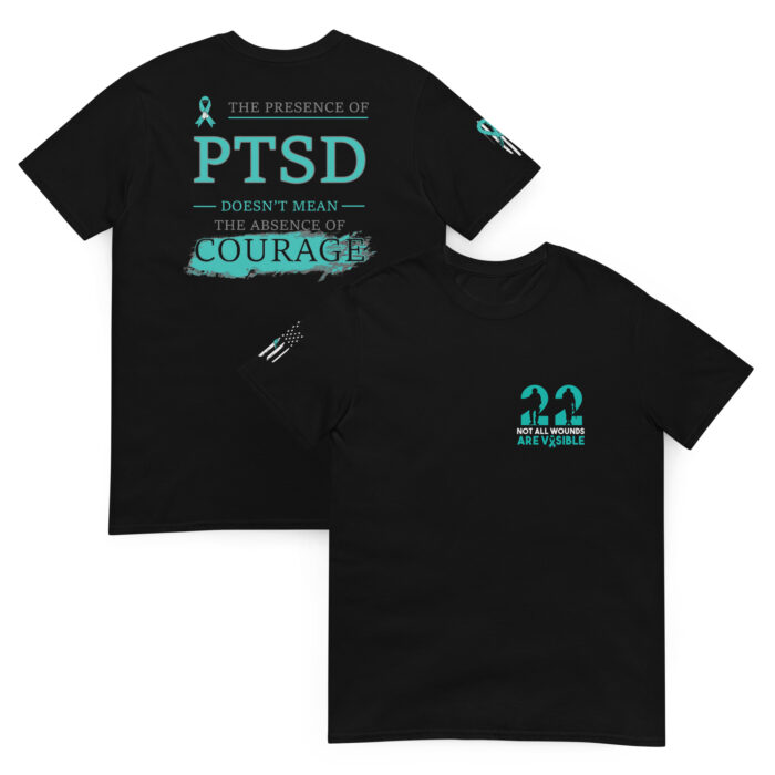 22 a Day PTSD Courage Tee - Image 2